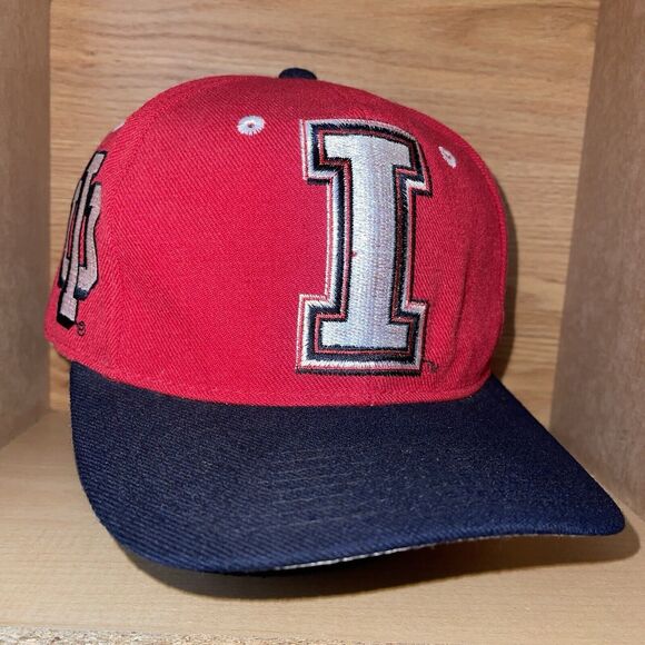 Vintage Indiana Hoosiers Zephyr Wool Blend Fitted Hat Cap Size 7 3/8 Big Logo - Picture 1 of 11